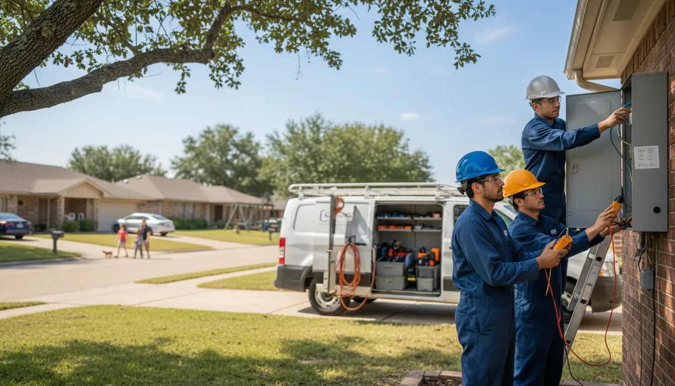 Certified electrician providing emergency electrical services in Lyons, TX